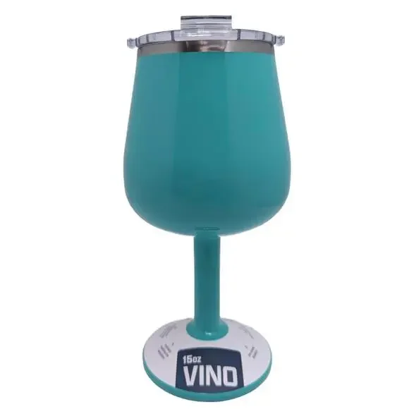 ORCA Vino 15oz Seafoam Wine Cups w/ Lid 2 Pack Insulated Stainless Steel - Picture 4 of 9